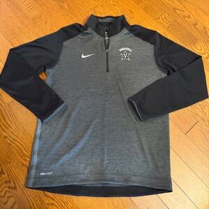 Nike Black and Gray Dri-FIT Pullover Vanderbilt